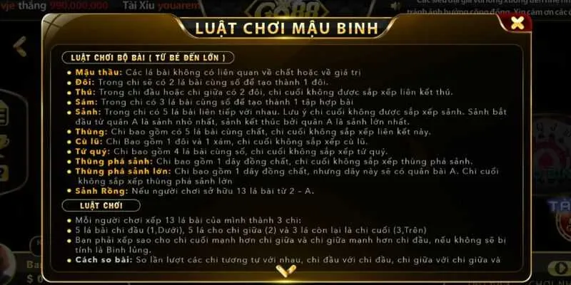 Mậu Binh Hitclub: Cách Xếp Bài Và Kinh Nghiệm Thắng