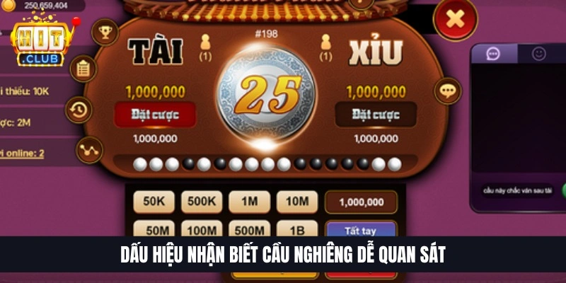 Dấu hiệu nhận biết cầu nghi&ecirc;ng dễ quan s&aacute;t